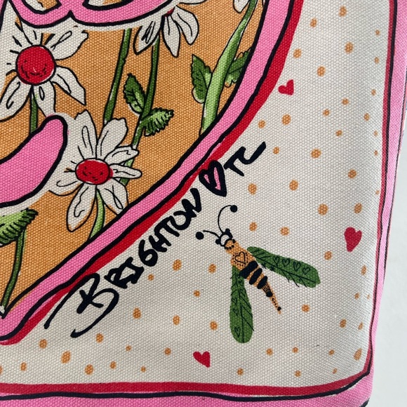 Brighton Pink and Gold Tote Bag with Love Design - Picture 6 of 13